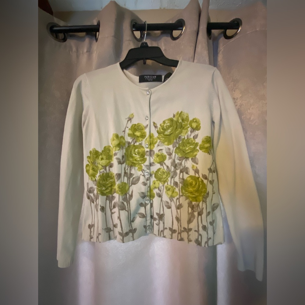 Vintage Parisian Signature Cardigan- Size M (Petite)